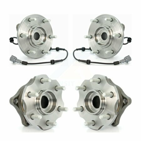 KUGEL Front Rear Wheel Bearing Hub Assembly Kit For 08 Nissan Armada AWD 4WD With Internal ABS K70-101297